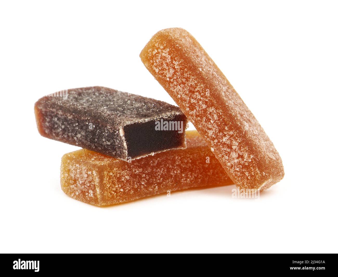 Fruit jelly bars isolated on white Stock Photo Alamy