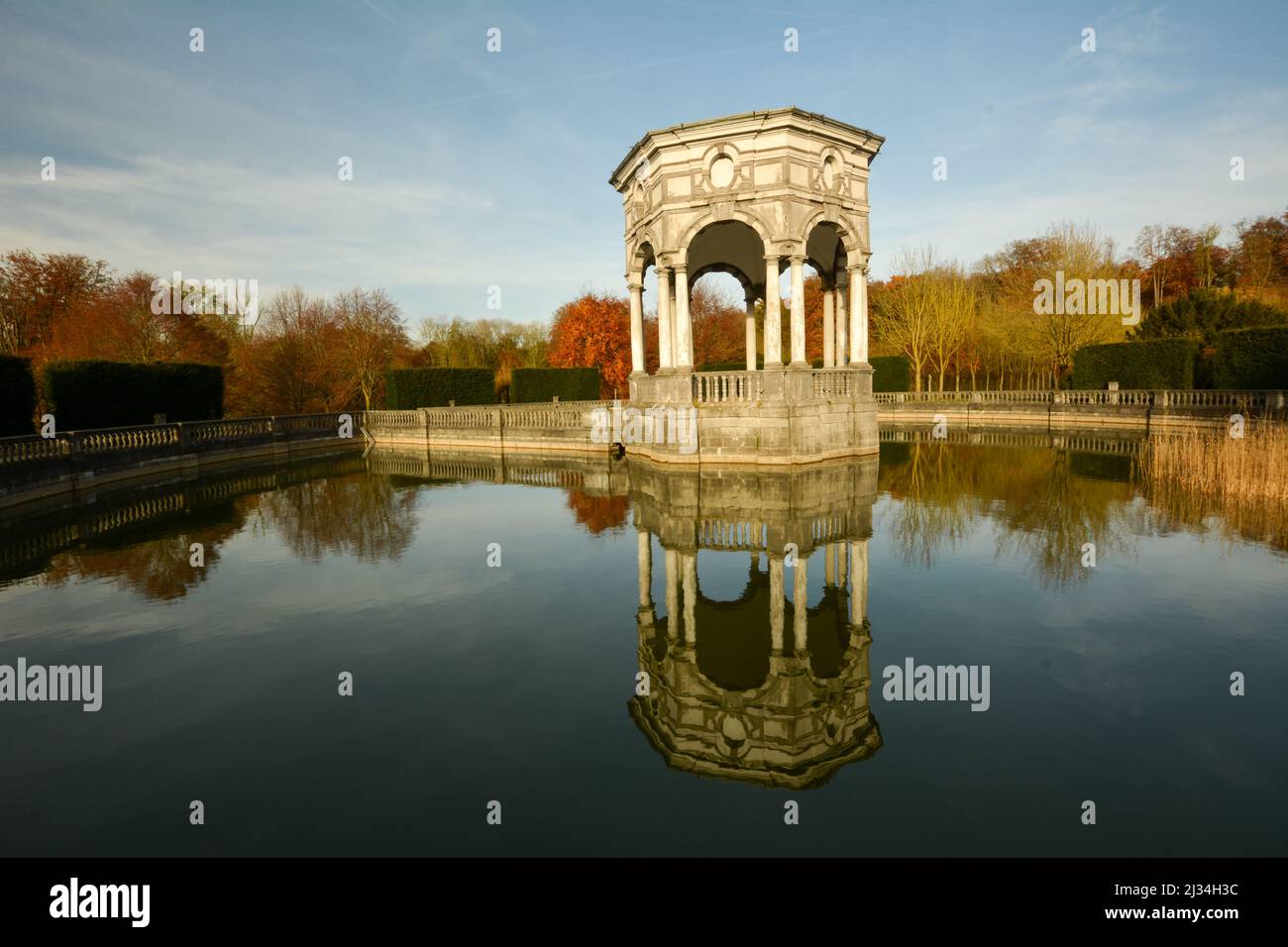 Beautiful view of Enghien park Stock Photo