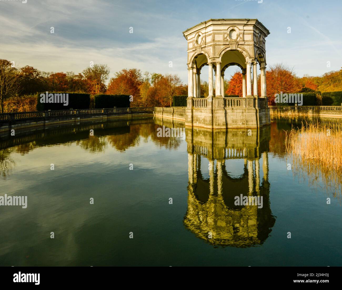 Beautiful view of Enghien park Stock Photo