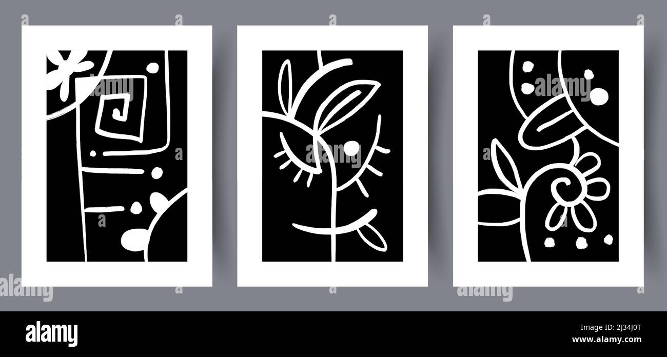 Printable wall art vector poster set vector Stock Vector Image & Art ...