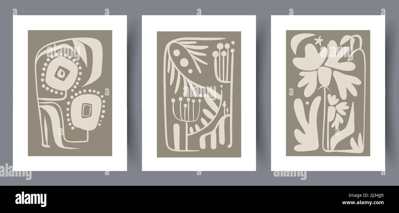 Printable wall art vector poster set vector Stock Vector Image & Art ...
