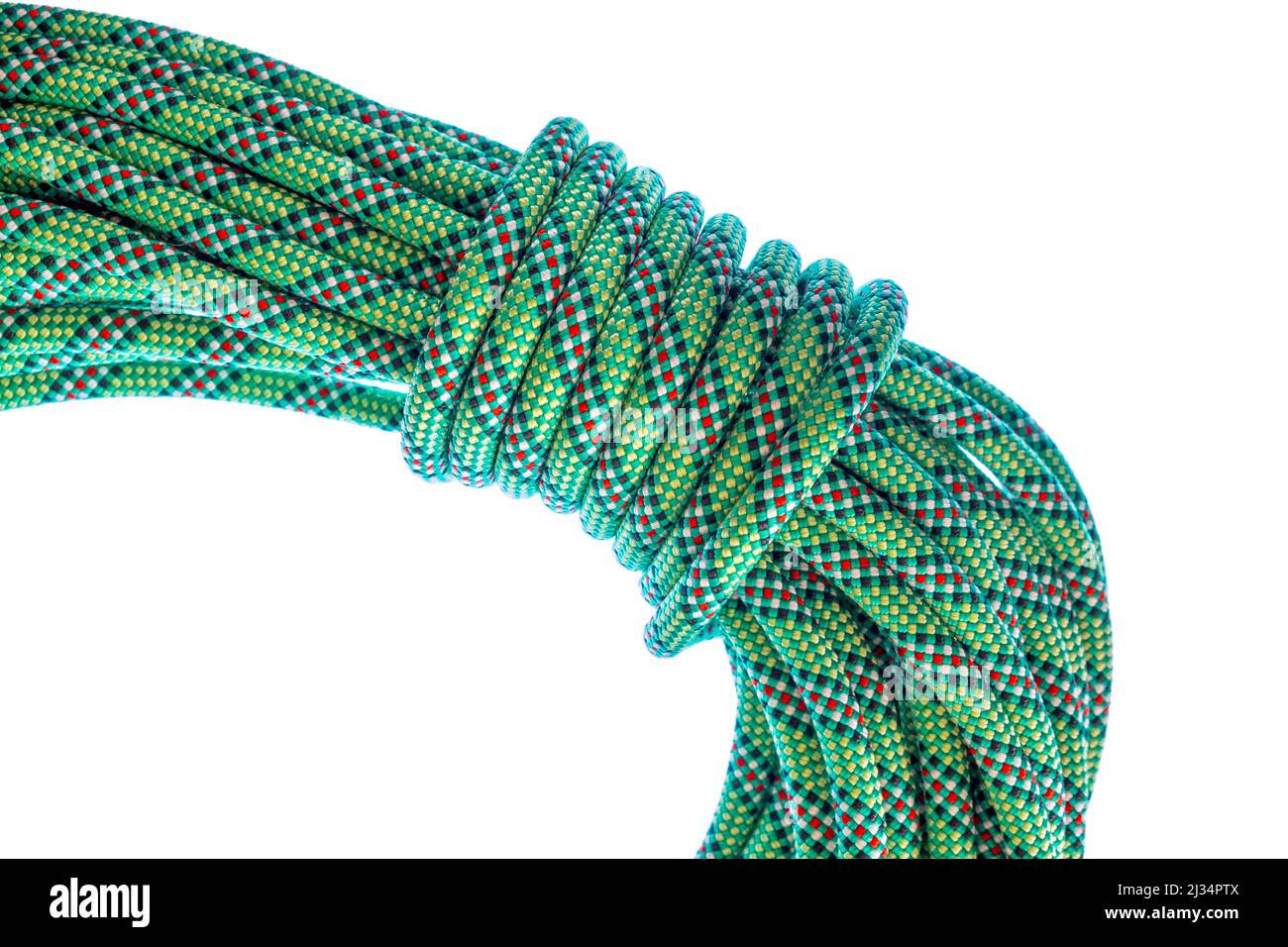 Rock climbing dynamic rope Stock Photo Alamy