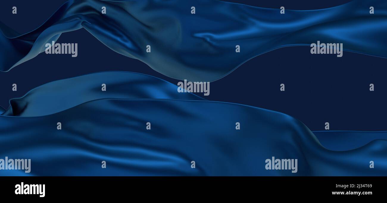 A 3D render of the abstract blue waves background Stock Photo - Alamy