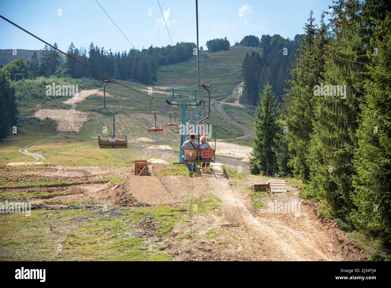 Mountain tourist lift Stock Photo - Alamy