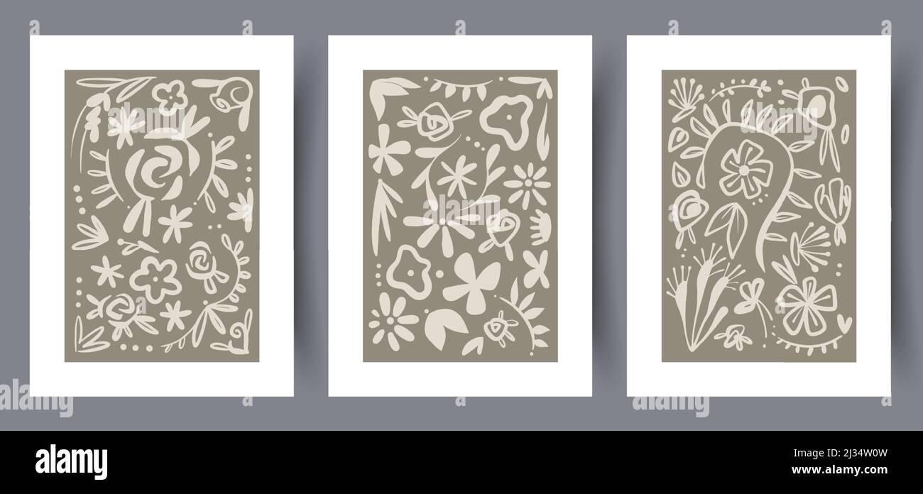 Printable wall art vector poster set vector Stock Vector Image & Art ...