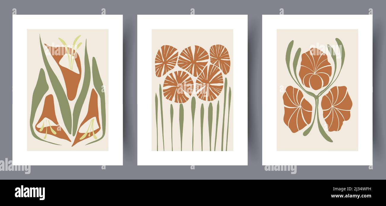 Printable wall art vector poster set vector Stock Vector Image & Art ...