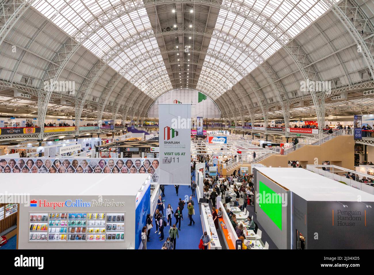 05 April 2022. London, UK.The book publishing company stands at The London Book Fair held at Olympia venue. Photo by Ray Tang Stock Photo