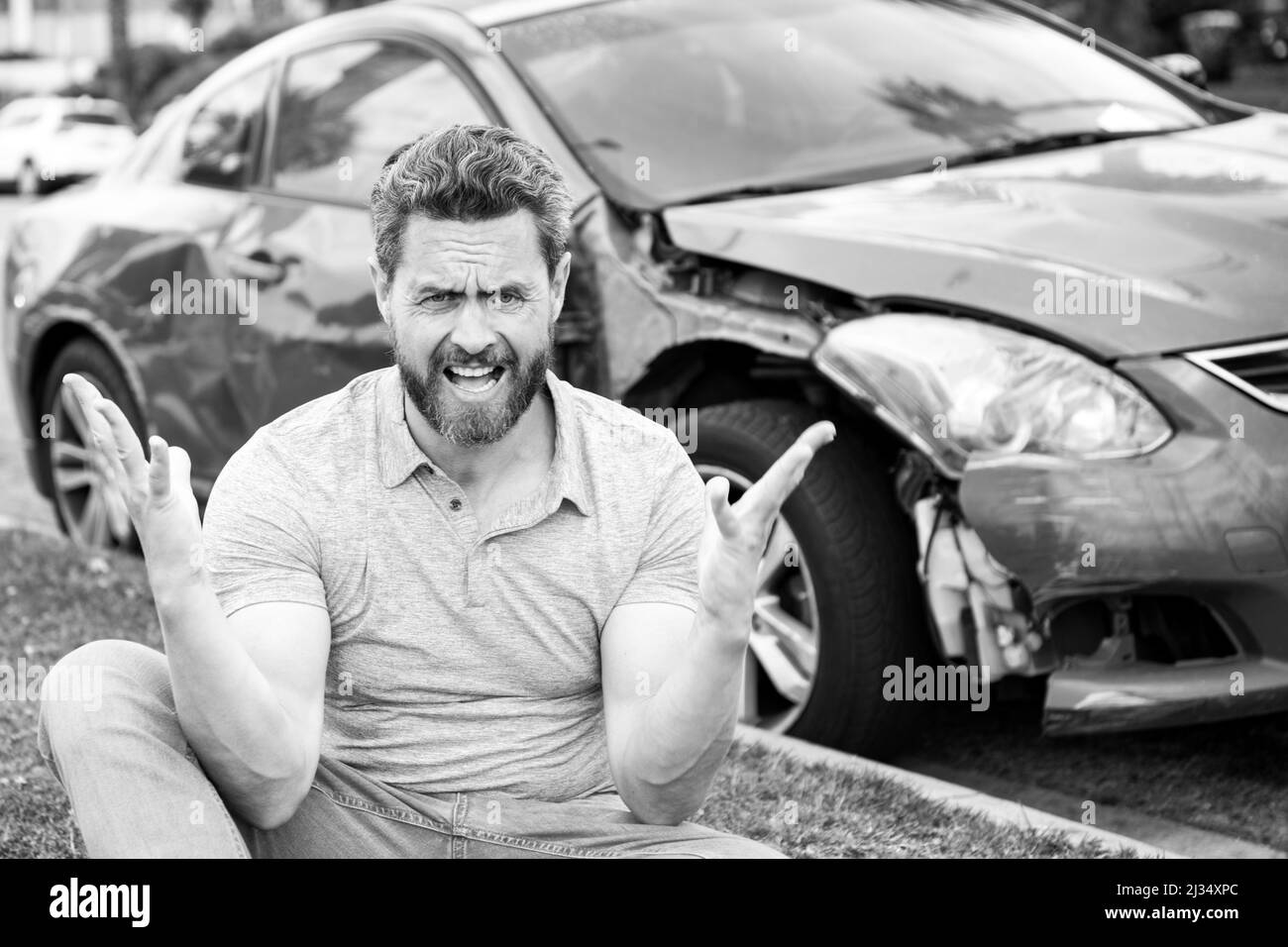 Broke down car Black and White Stock Photos & Images Alamy