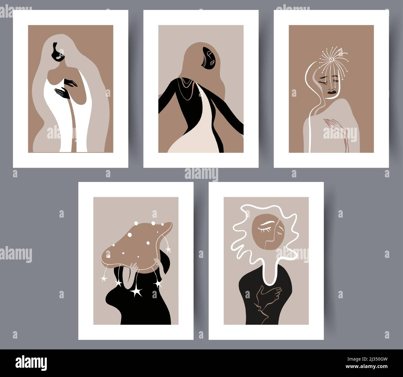 Printable wall art vector poster set vector Stock Vector Image & Art ...