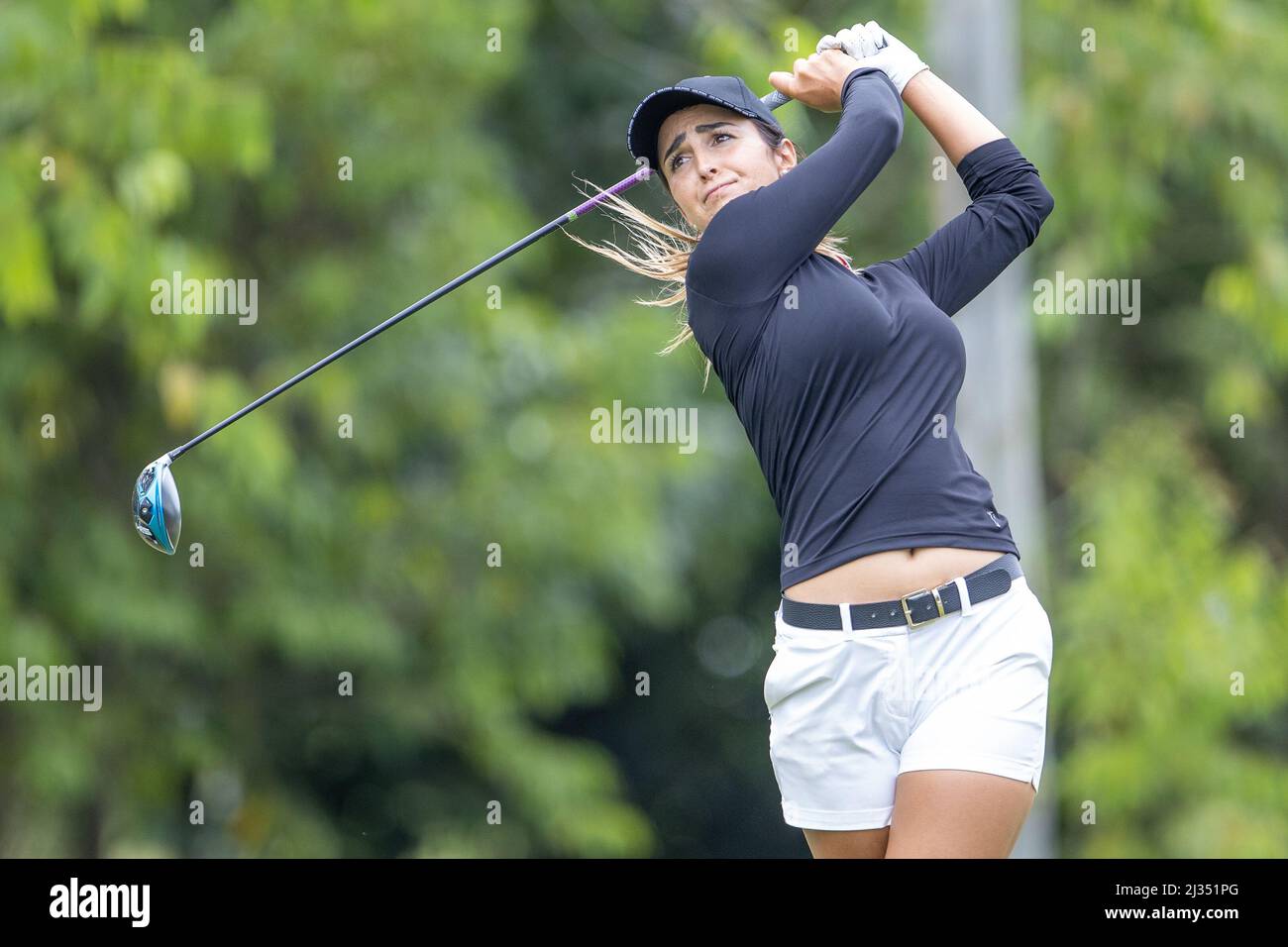 Pattaya Thailand - April 5:  Leticia Ras-Anderica from Germany during practice day of the Trust Golf Asian Mixed Cup at Siam Country Club Waterside Course on April 5, 2022 in Pattaya, Thailand (Photo by Orange Pictures) Stock Photo