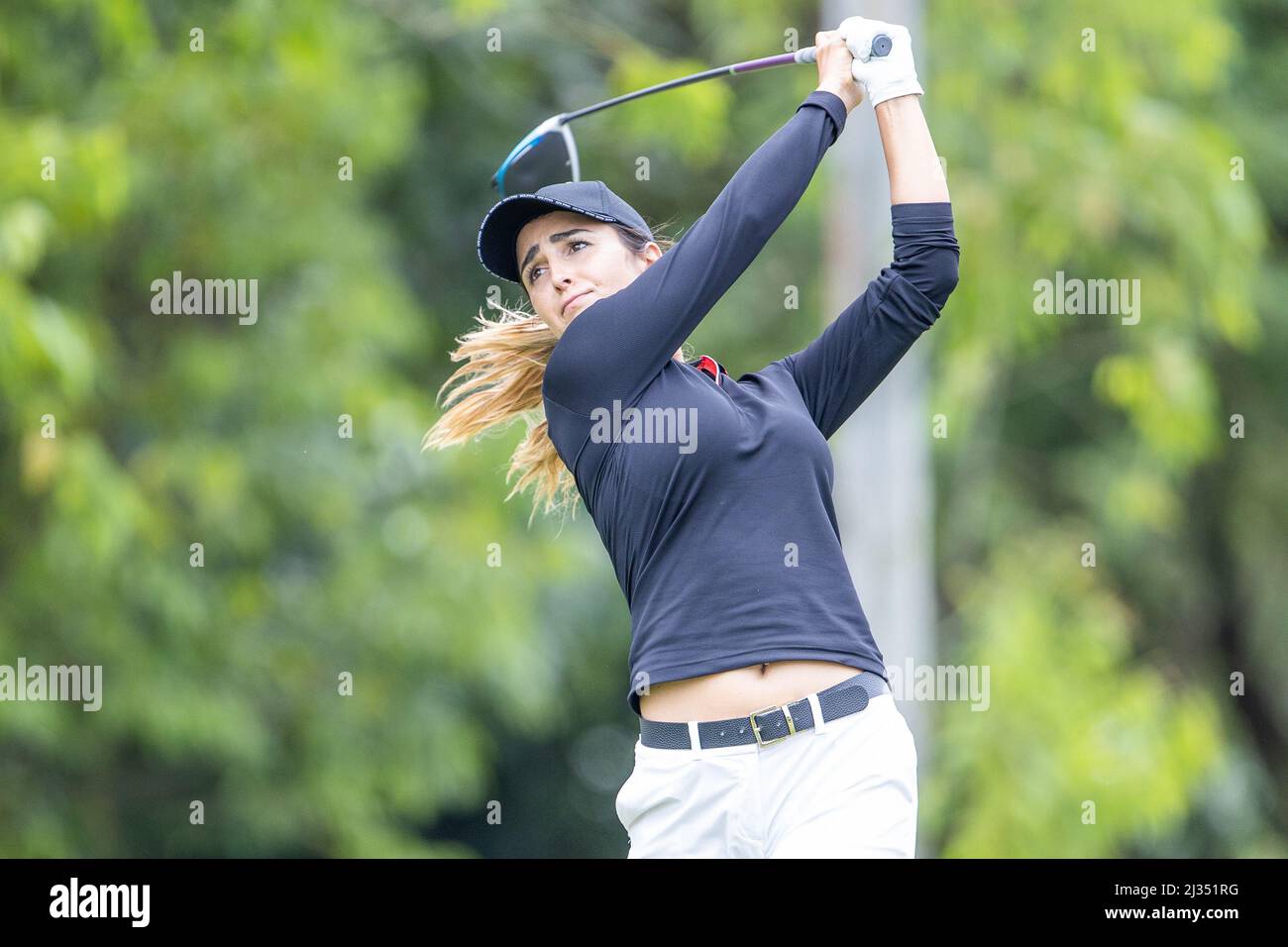 Pattaya Thailand - April 5: Leticia Ras-Anderica from Germany during practice day of the Trust Golf Asian Mixed Cup at Siam Country Club Waterside Course on April 5, 2022 in Pattaya, Thailand (Photo by Orange Pictures) Stock Photo