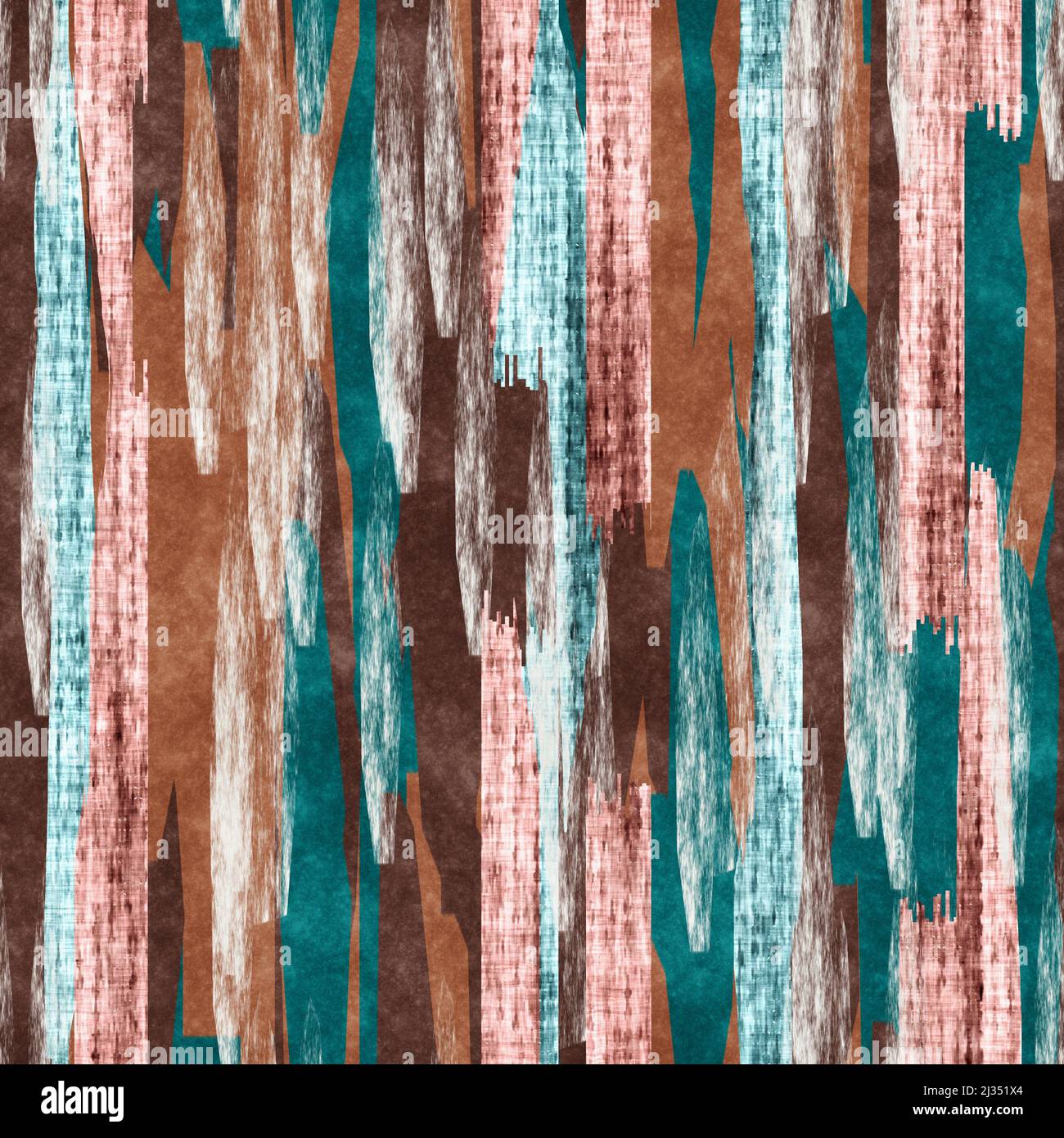 Seamless paper strip collage surface pattern design for print. High