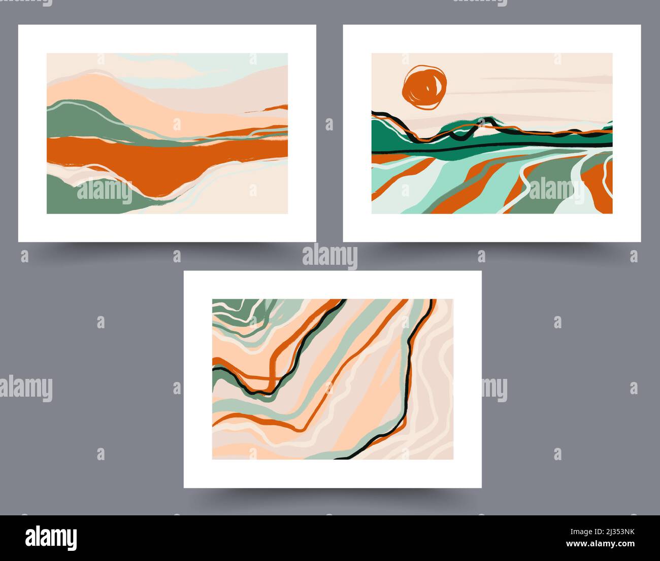 Printable wall art vector poster set vector Stock Vector Image & Art ...