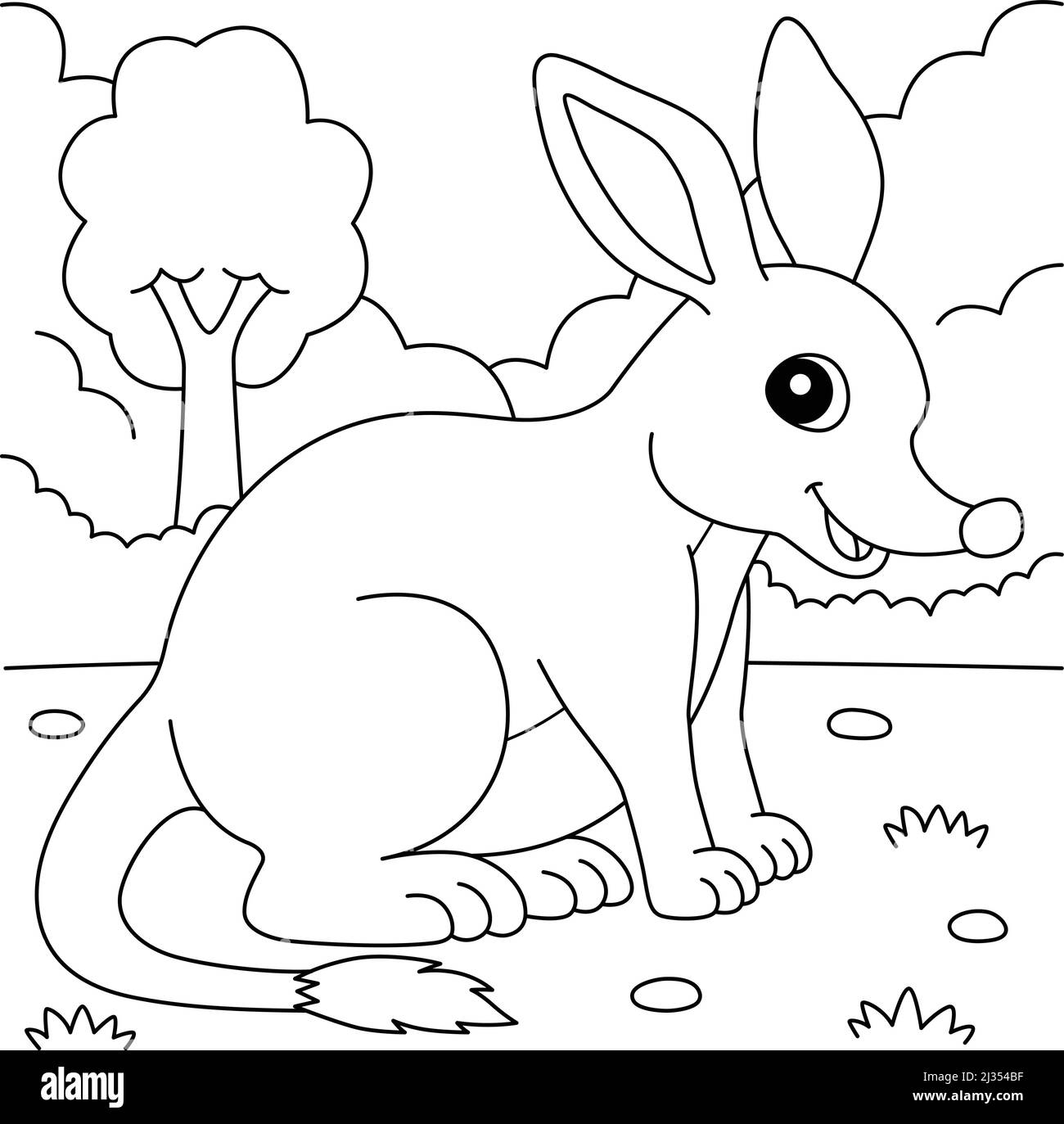 Bilby Animal Coloring Page for Kids Stock Vector Image & Art - Alamy
