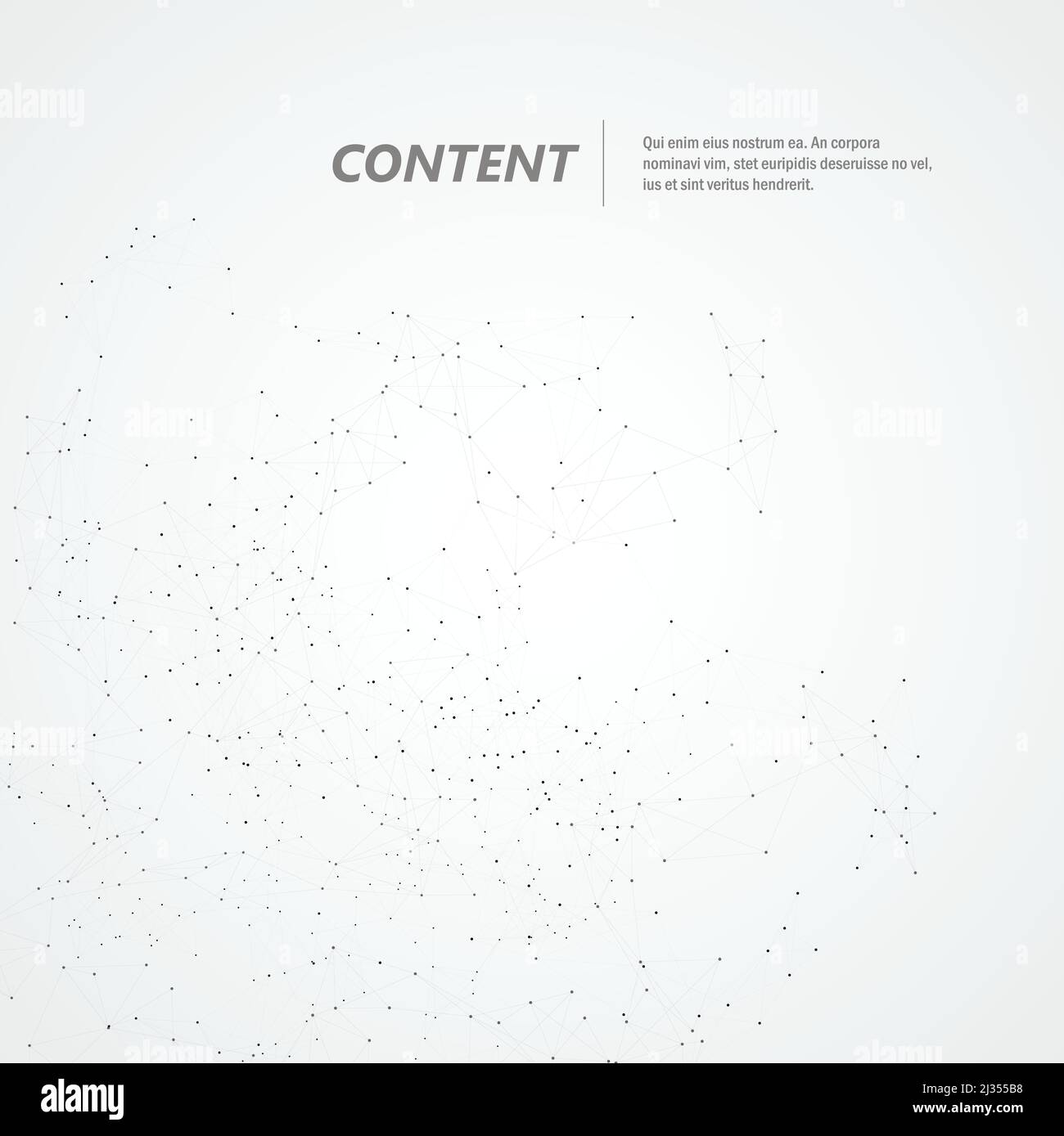 Computer Science Dots Science abstract network with connections dots and lines Stock Vector ...