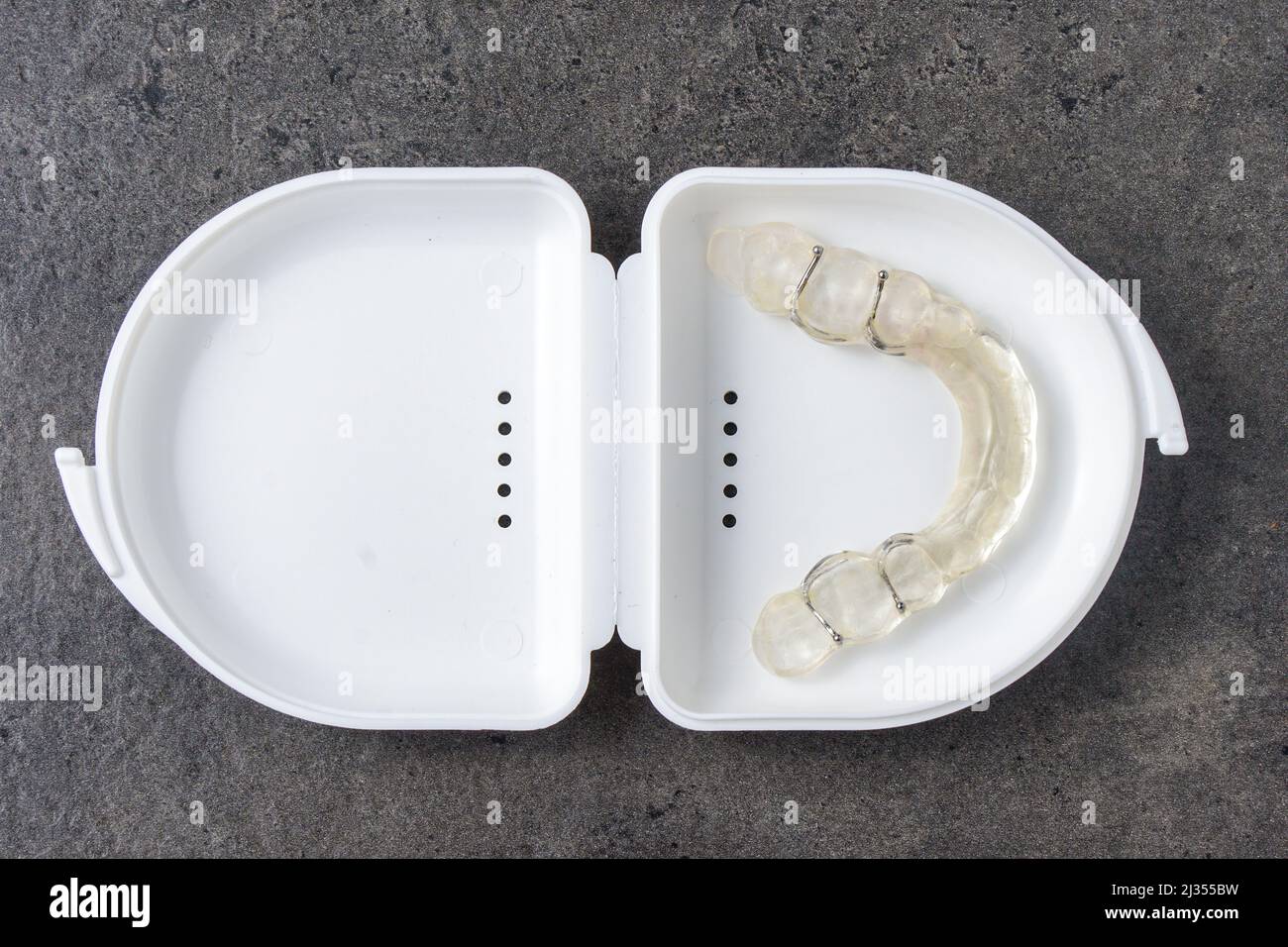 A dental splint, a device made for occlusion problems, bruxism or as