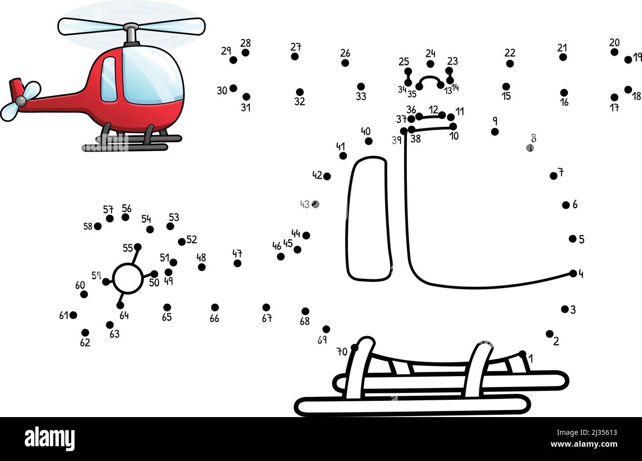 Helicopter Coloring Page Stock Vector Image & Art   Alamy