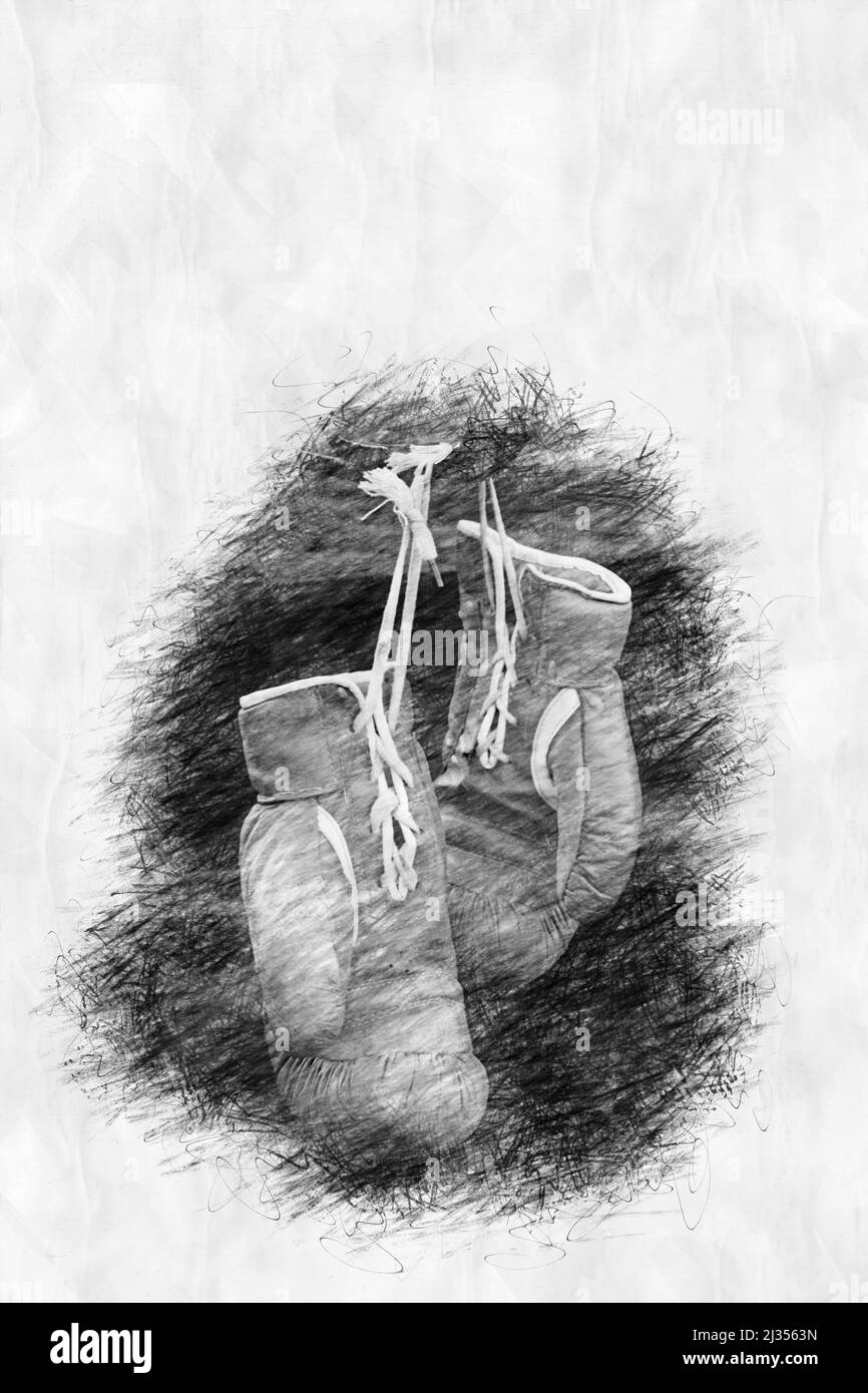 Cartoon Boxing Glove Black And White Stock Photos Images Alamy