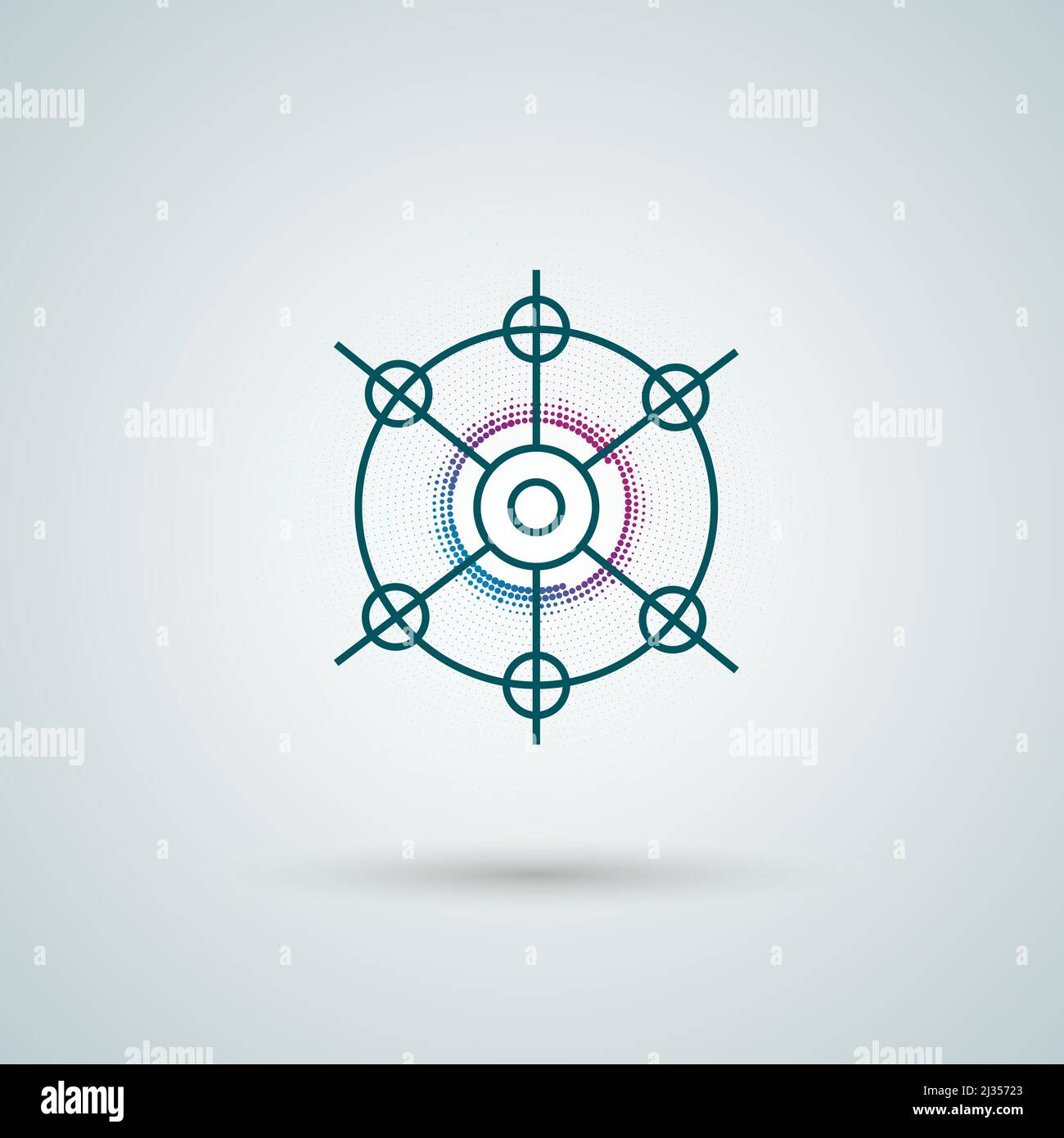Molecule and atom vector icon Stock Vector