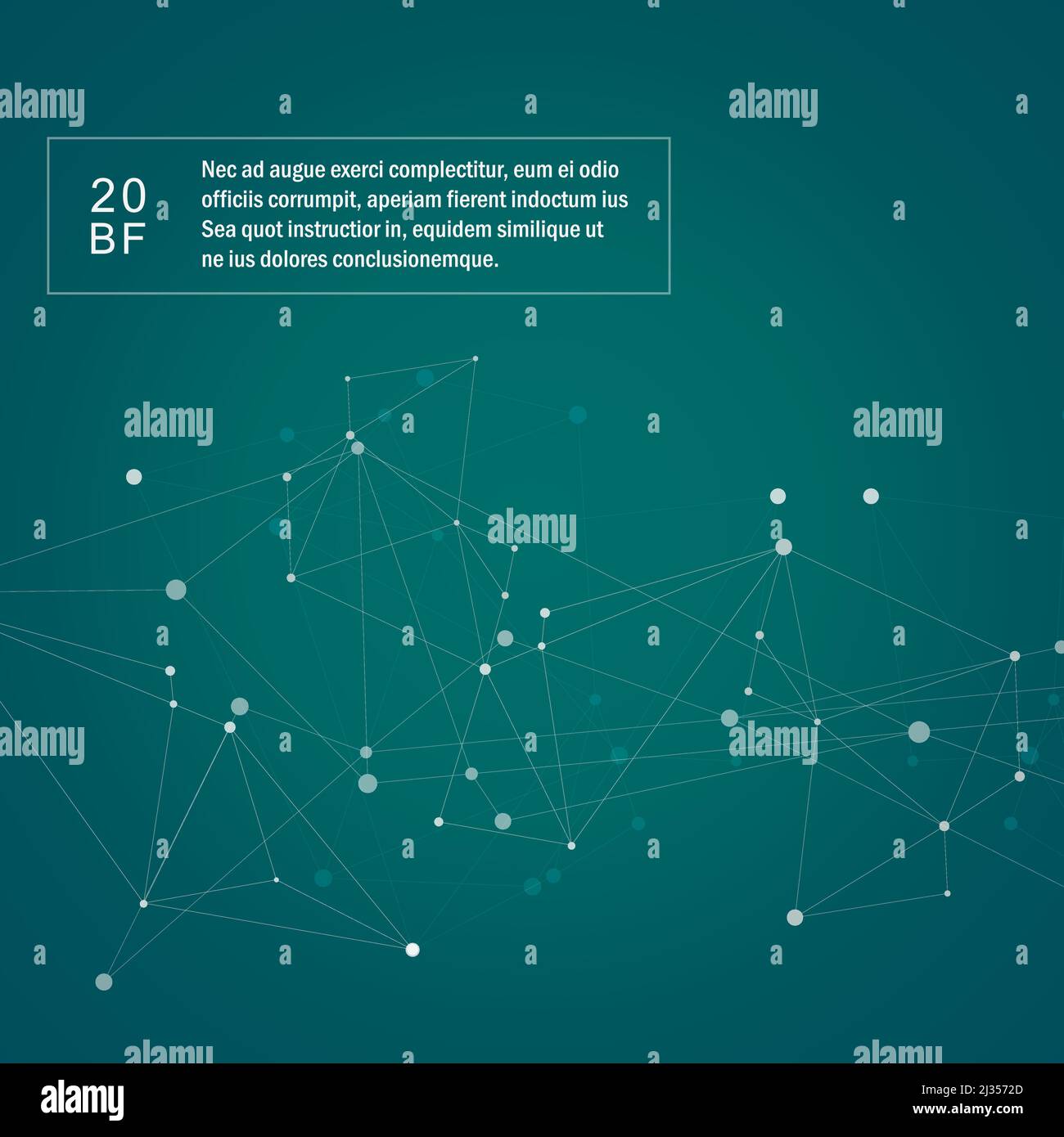 Dark green vector template with connection points and lines Stock Vector