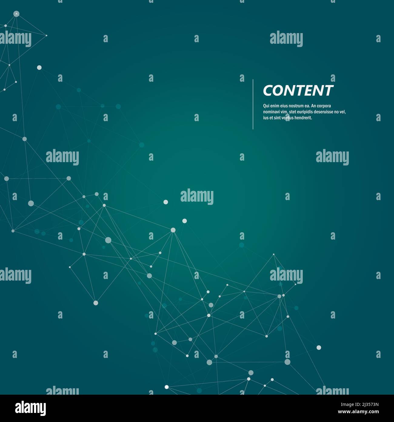 Dark green vector template with connection points and lines Stock Vector
