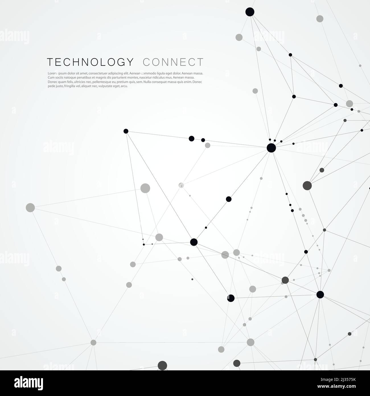 Vector molecule medical background with connecting dots and lines Stock ...