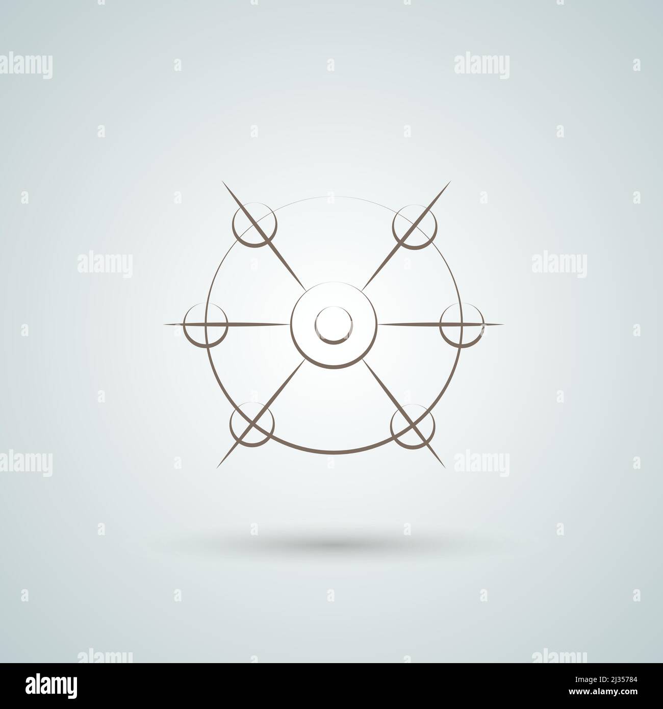 Molecule and atom vector icon Stock Vector