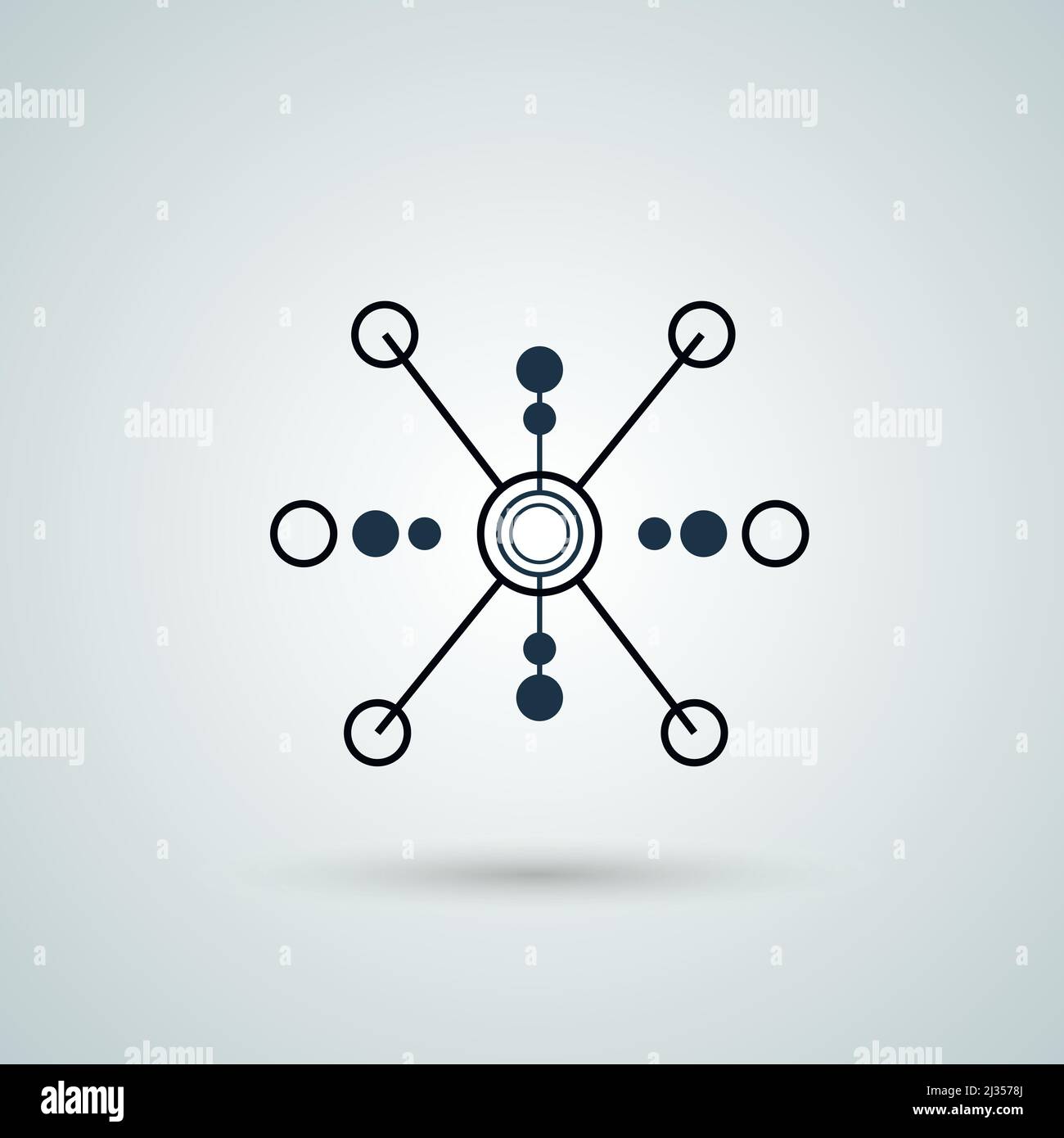 Molecule and atom vector icon Stock Vector