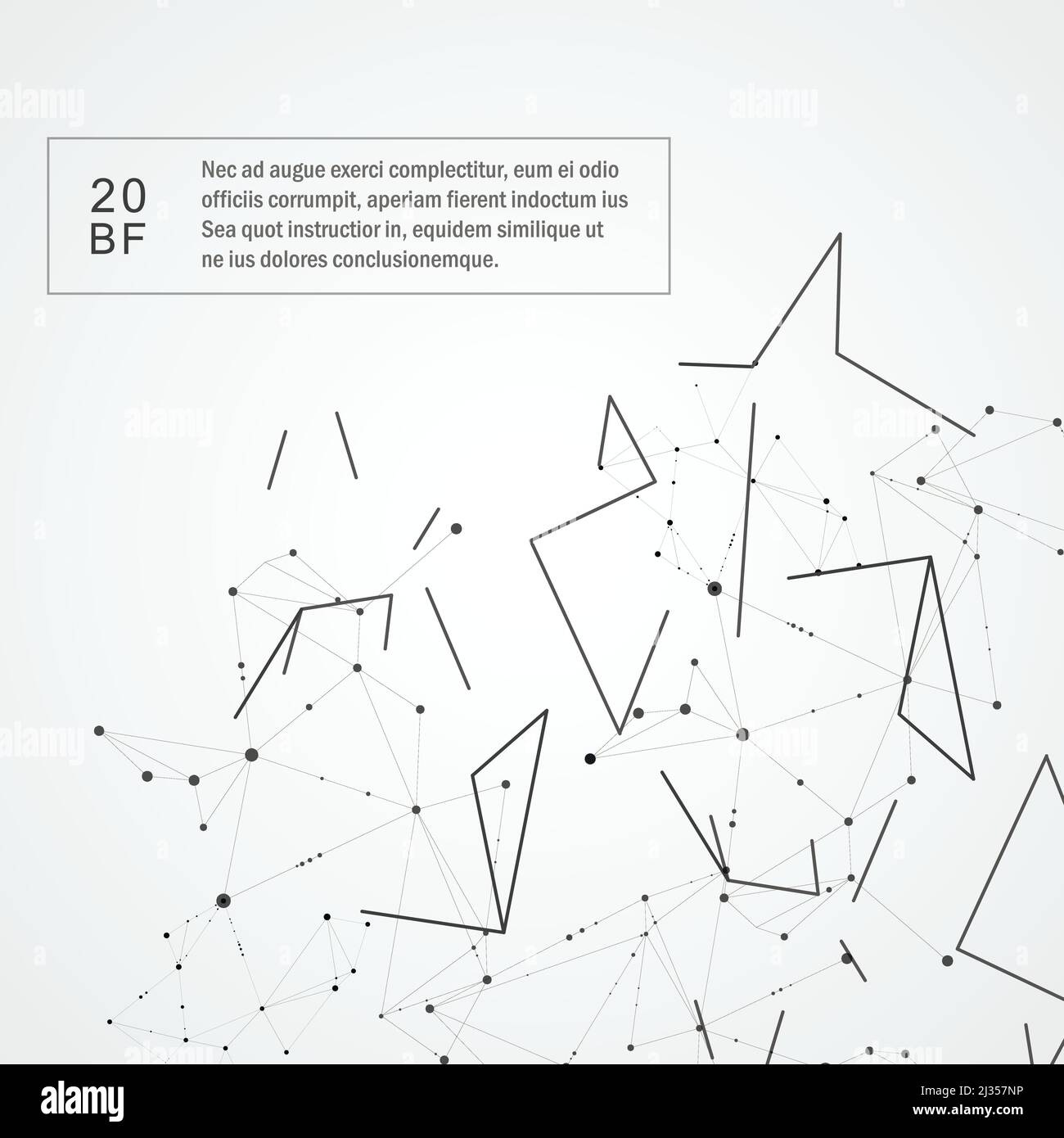 Abstract polygonal technology background with connected dots and lines Stock Vector