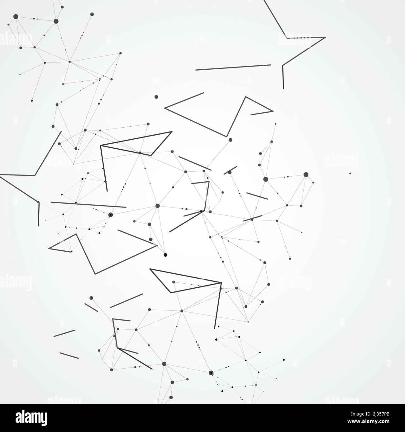 Modern vector design with connected dots and lines elements Stock Vector