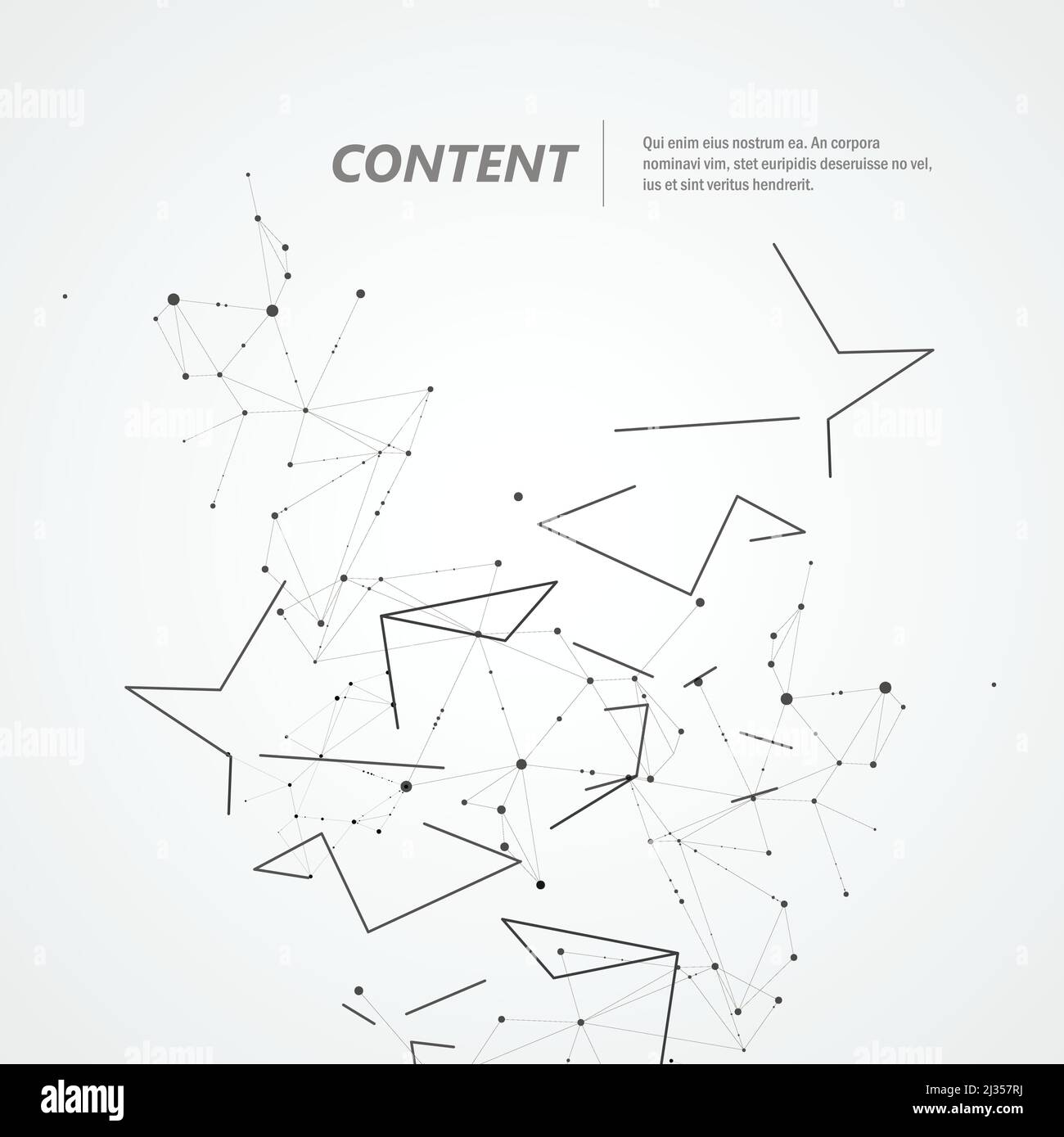 Abstract polygonal technology background with connected dots and lines ...