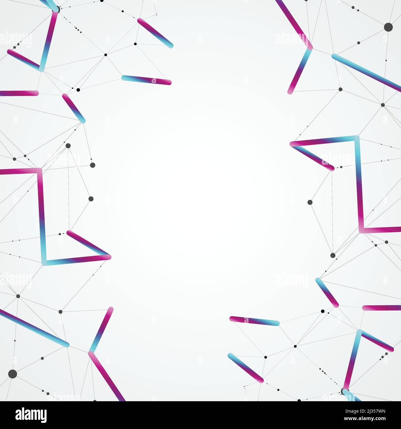 Abstract polygonal technology background with connected dots and lines Stock Vector