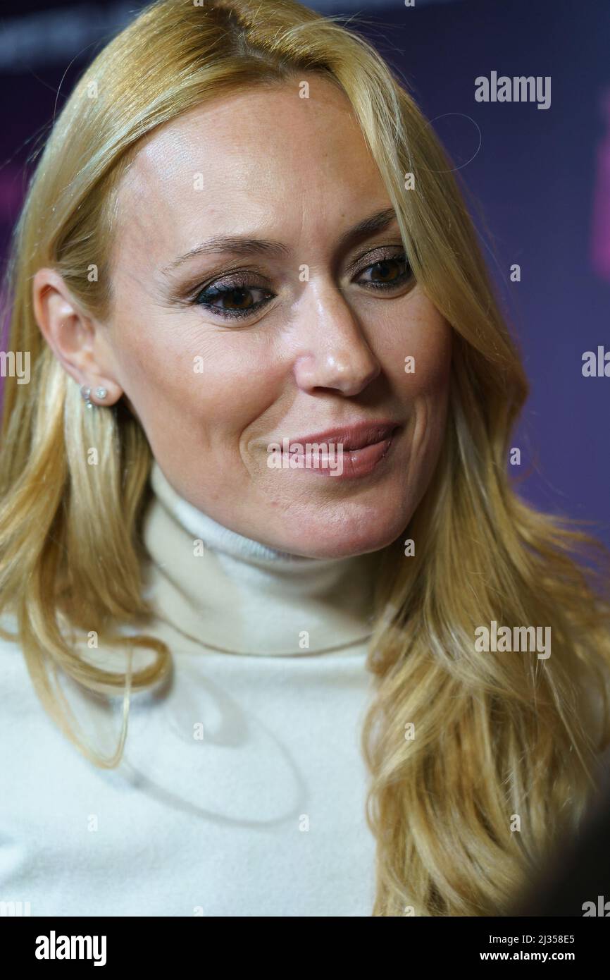 Madrid, Spain. 05th Apr, 2022. Carolina Cerezuela seen during the photocall for the premiere of the film 'The Game of the Keys' (El juego de las llaves) at the Capitol cinema in Madrid. Credit: SOPA Images Limited/Alamy Live News Stock Photo