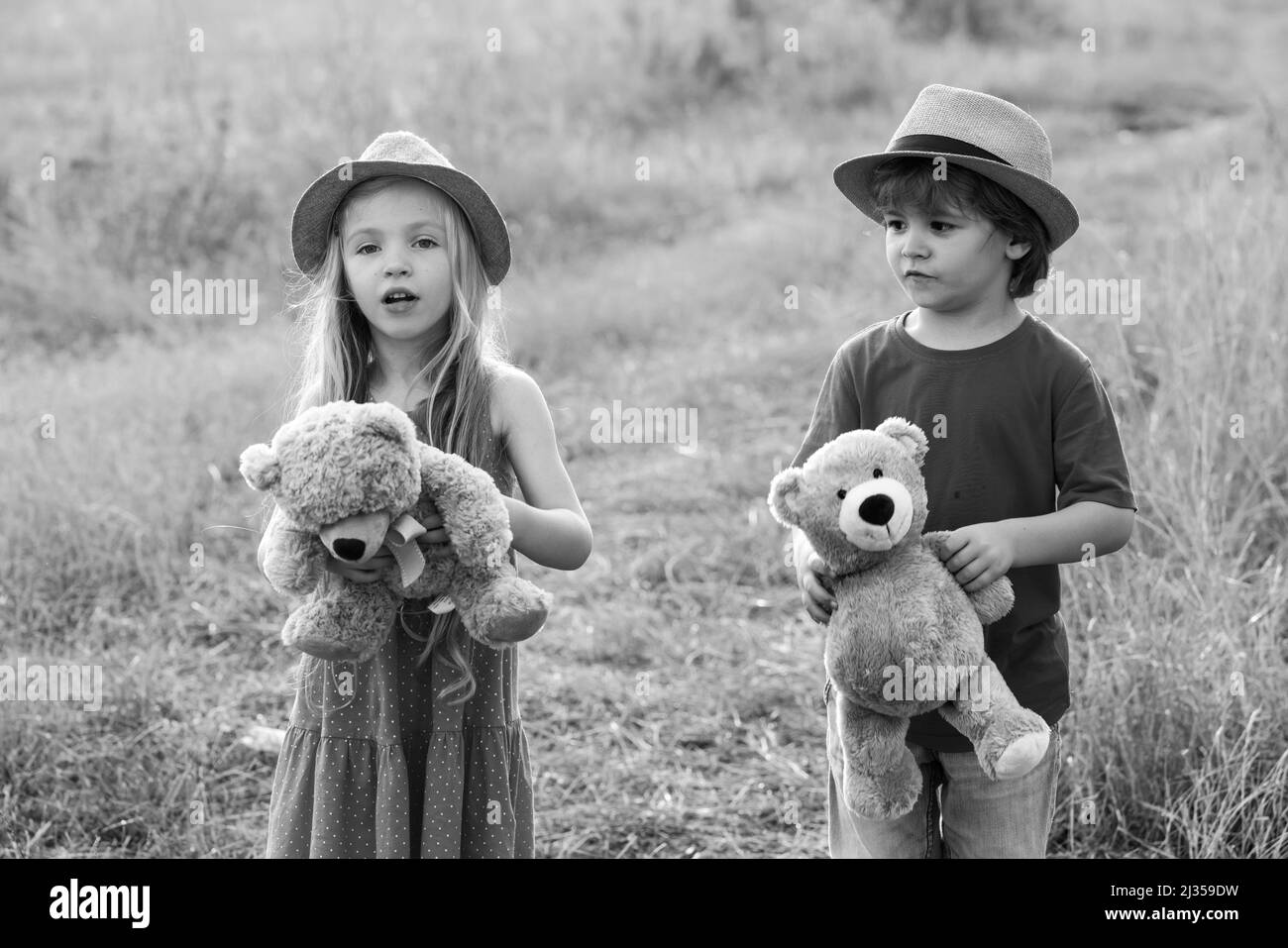 Close friends. Only fun is on my mind. Little boy and girl enjoy life