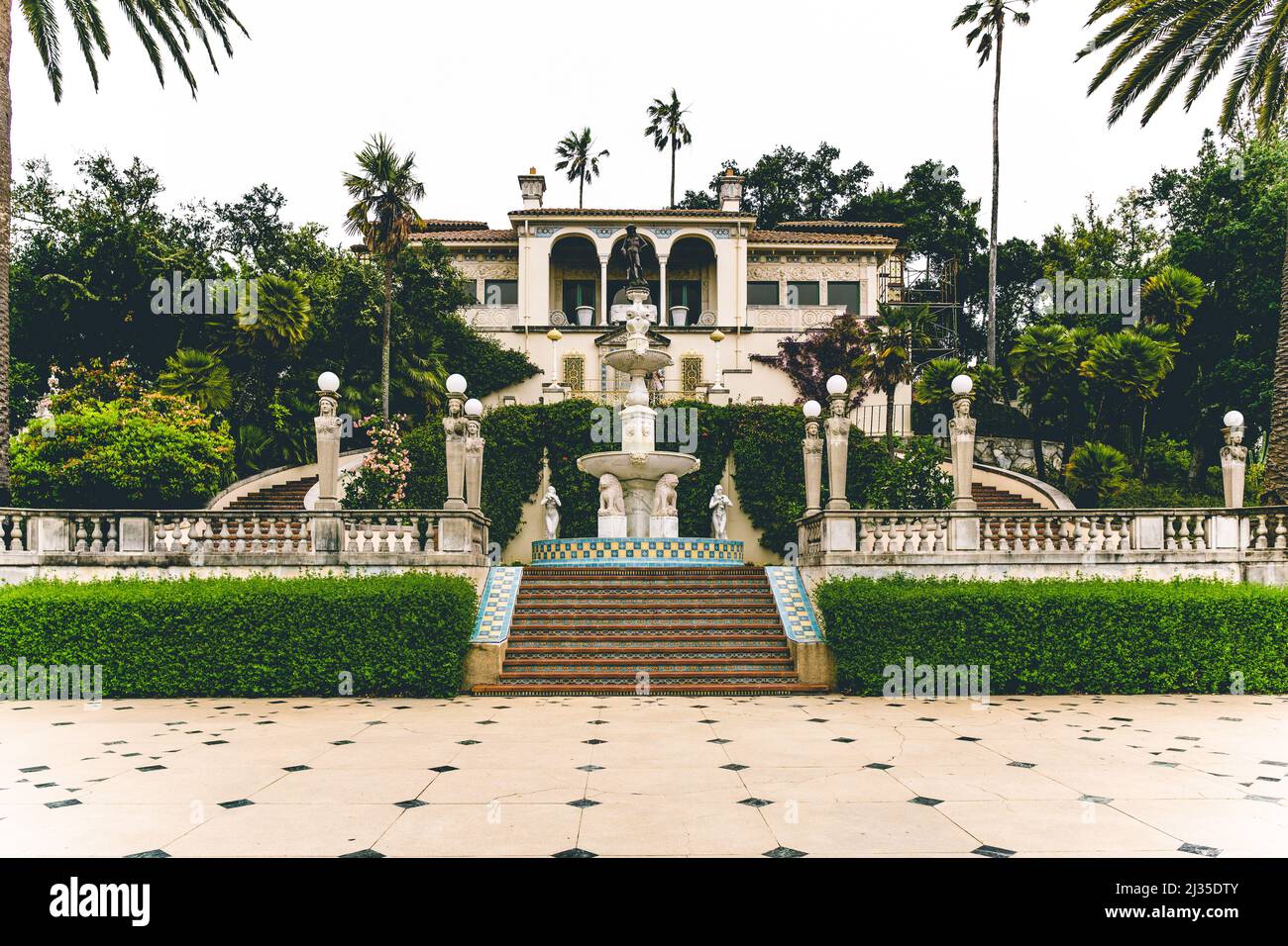 The Hearst Castle garden in San Simeon, California Stock Photo