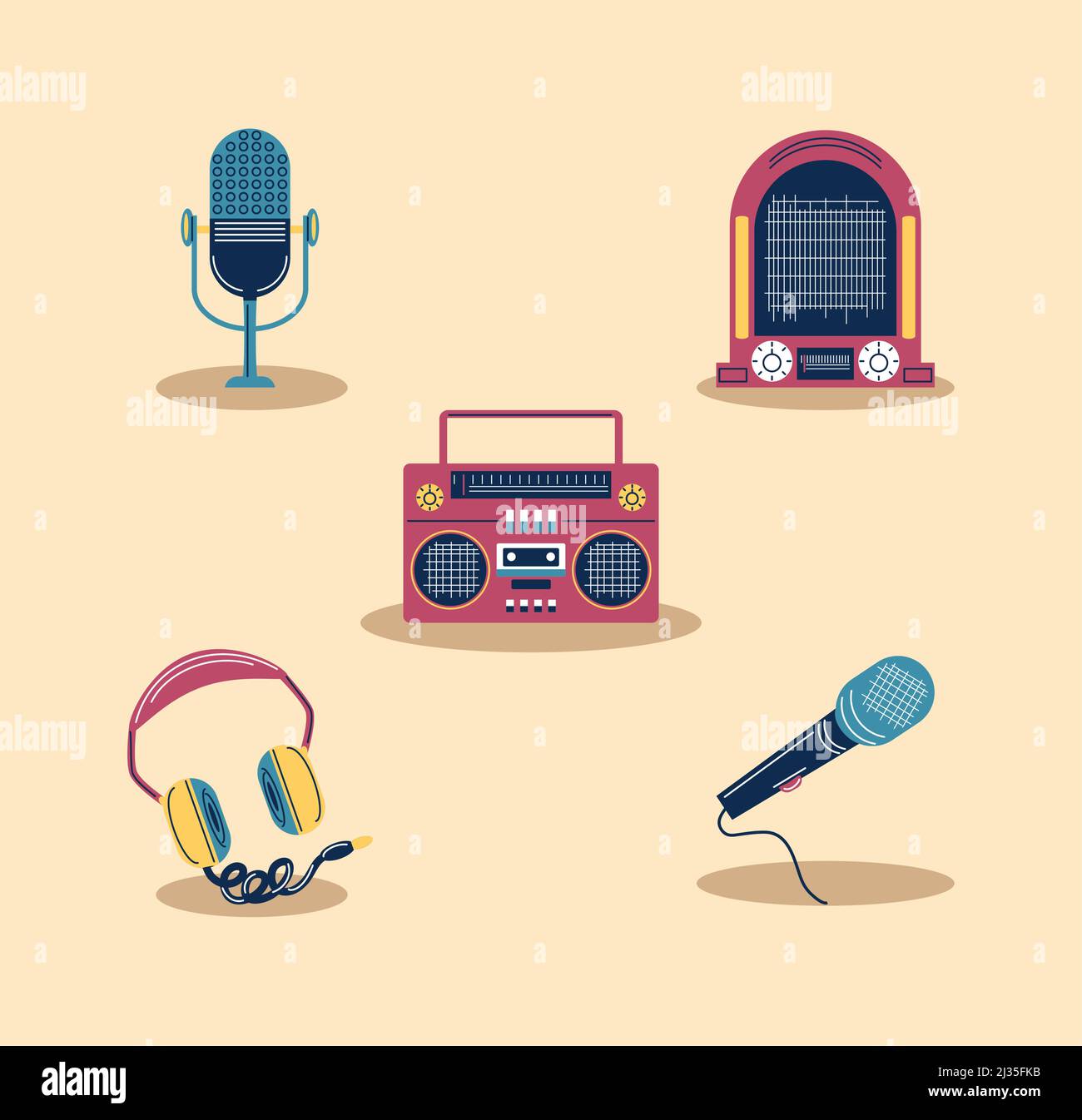 music audio icons Stock Vector Image & Art - Alamy