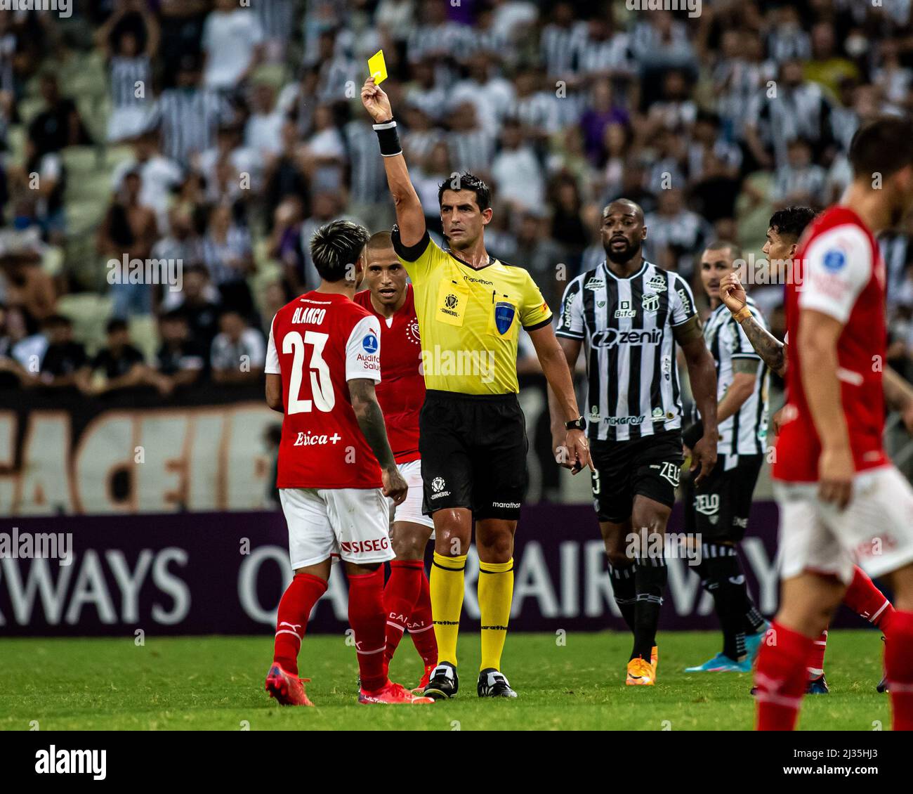 Fortaleza, Brazil. 05th Apr, 2022. CE - Fortaleza - 04/05/2022 - COPA SOUTH AMERICANA 2022, CEARA X INDEPEDIENTE - Referee Gonzalez Cabrera during a match between Ceara and Independiente at the Arena Castelao stadium for the Copa Sudamericana 2022 championship. Photo: Pedro Chaves/AGIF/Sipa USA Credit: Sipa USA/Alamy Live News Stock Photo