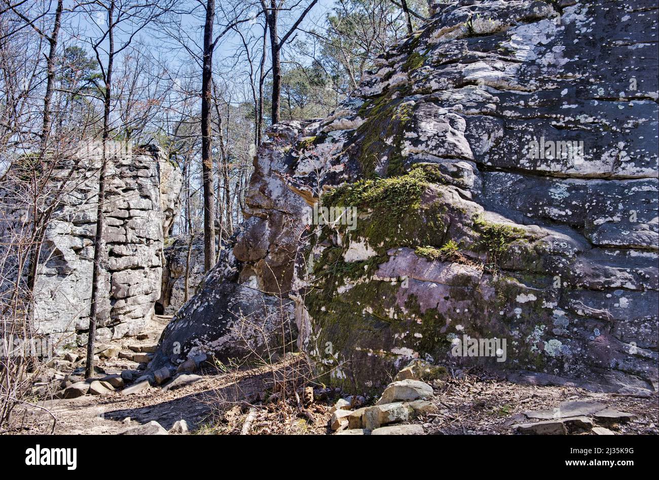 Boulders at Moss Rock Preserve in Hoover, Alabama, USA Stock Photo Alamy