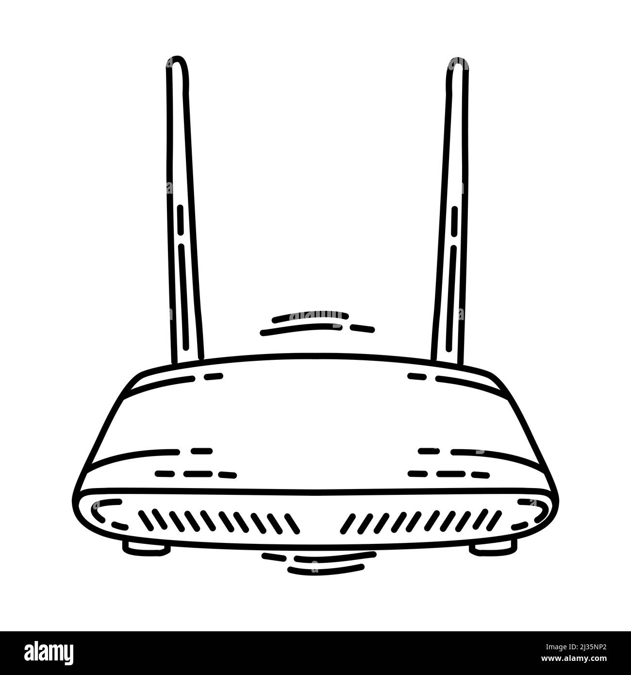 Wifi Router Part of Computer Accessories and Hardware Hand Drawn Icon
