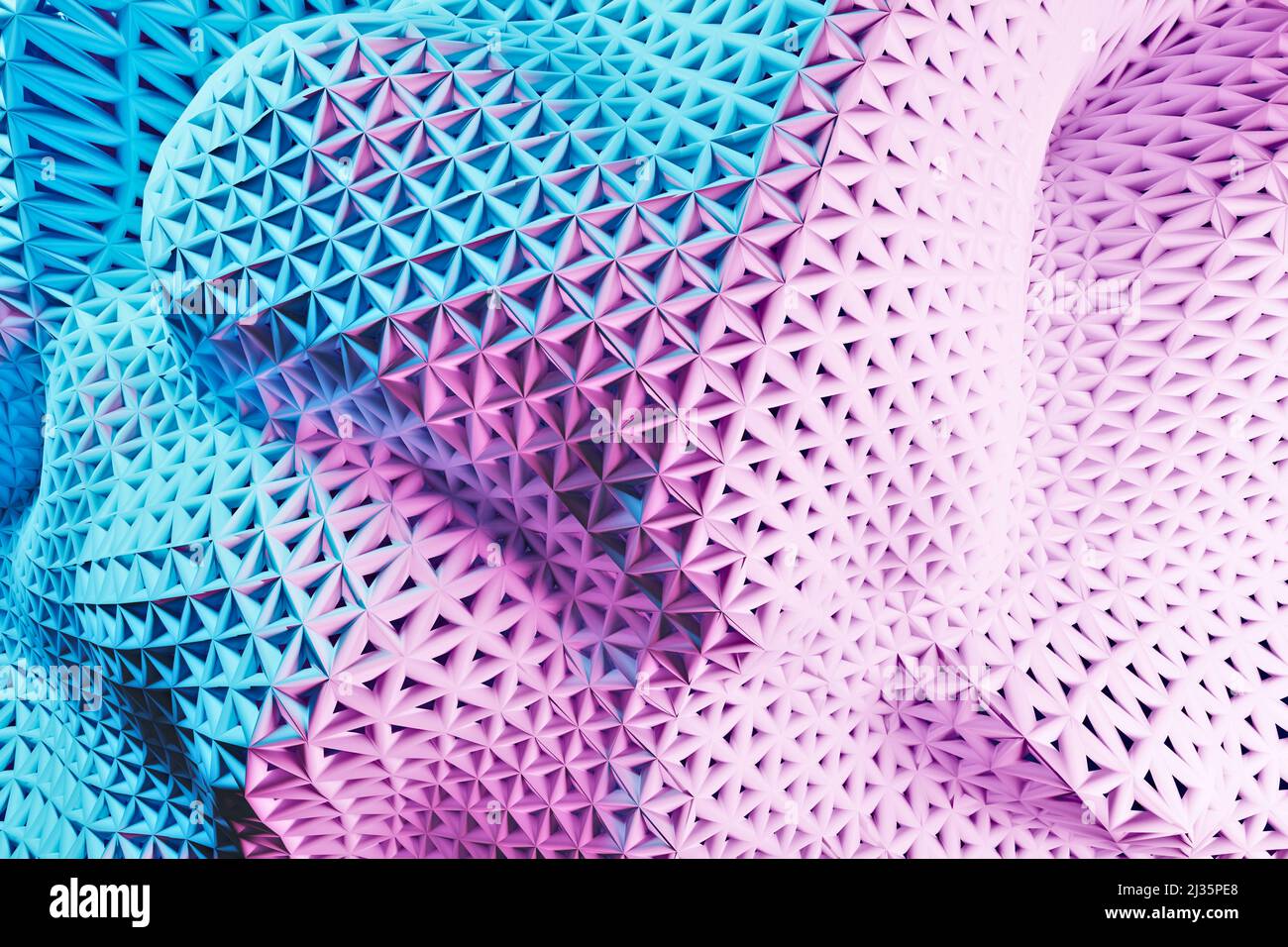 3D render, Abstract matter geometric two colour pattern background ...