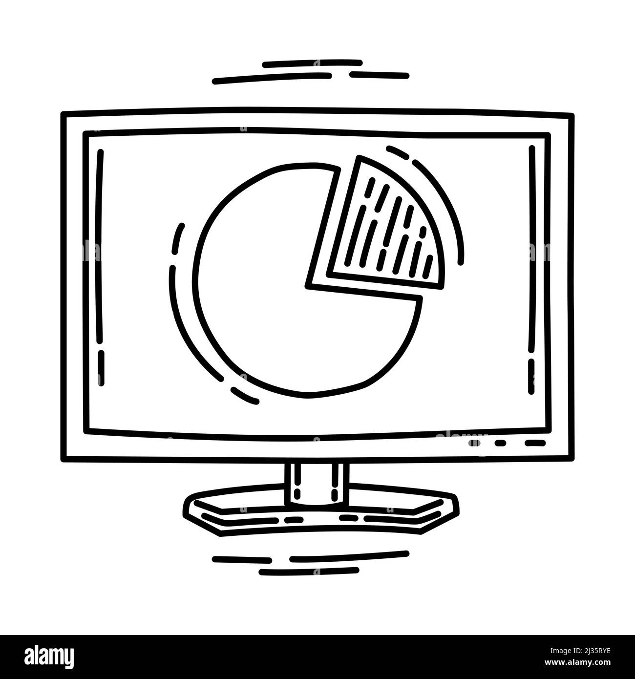 Data Usage Part of Computer and Operating System Hand Drawn Icon Set ...