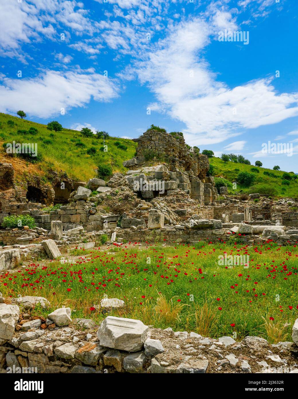 Ancient Roman ruins of Ephesus, Turkey Stock Photo