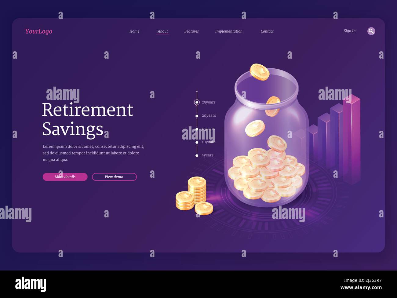 Money jar pension Stock Vector Images - Alamy