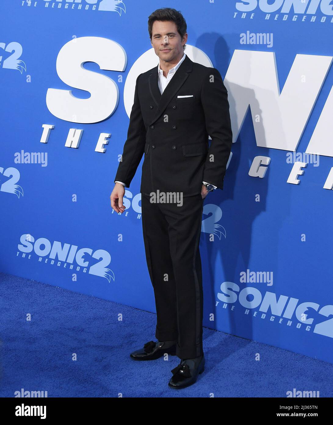 James Marsden arrives at the SONIC THE HEDGEHOG 2 Los Angeles Premiere