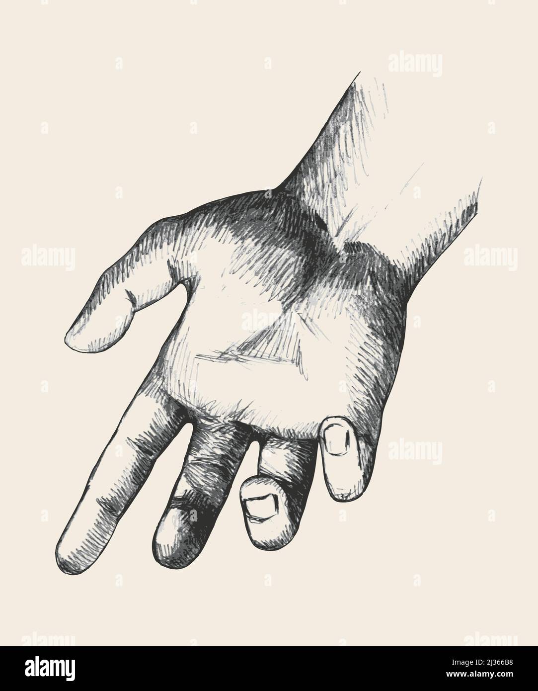 Sketch illustration of a reaching hand Stock Vector Image & Art - Alamy