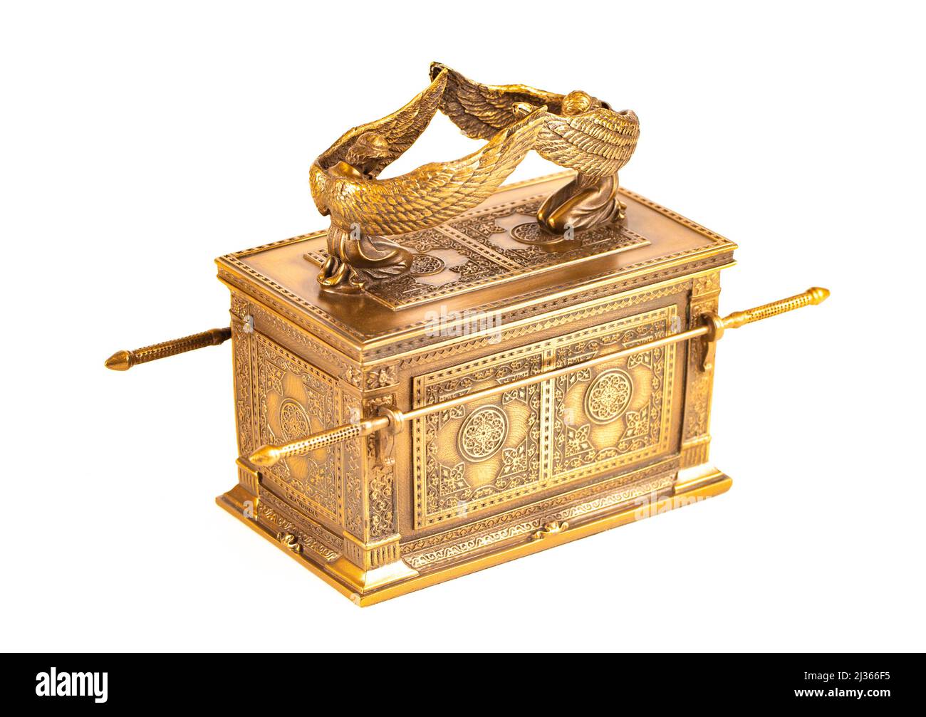Ark of the Covenant Isolated on a White Background Stock Photo