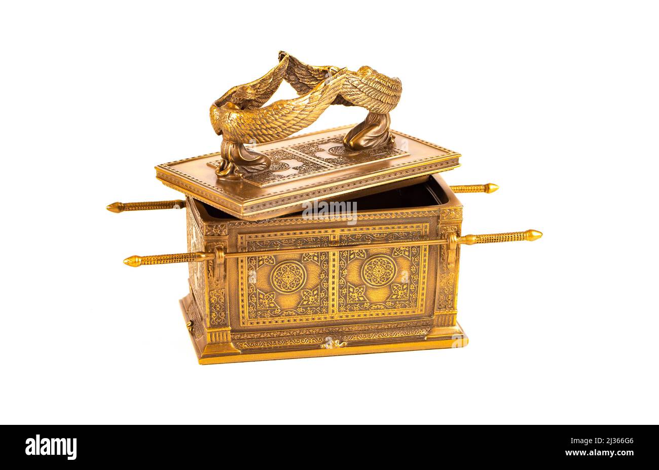 Ark of the Covenant Isolated on a White Background Stock Photo