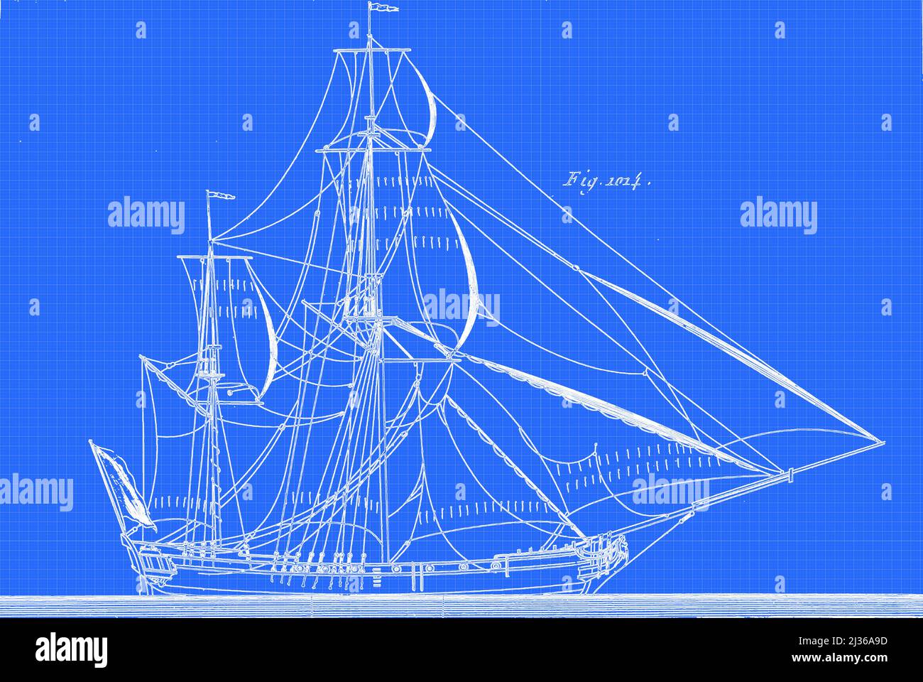 18th Century ship designs From the Encyclopédie méthodique Maritime Encyclopedia Publisher Paris : Panckoucke ; Liège : Plomteux in 1787 containing drawings and blueprints of shipbuilding,  and Illustrations of maritime subjects plates drawn by Benard direxit Stock Photo