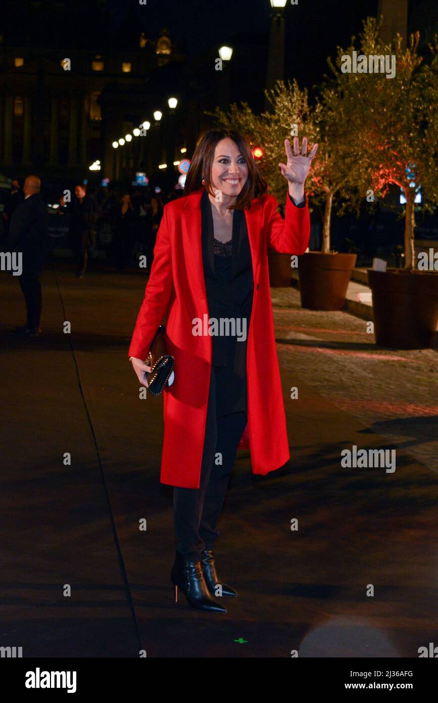Rome, Italy. 05th Apr, 2022. Nunzia De Girolamo during Presentation of the film with Laura Pausini â&#x80;&#x9c;Piacere di conoscertiâ&#x80;&#x9d;, News in Rome, Italy, April 05 2022 Credit: Independent Photo Agency/Alamy Live News Stock Photo