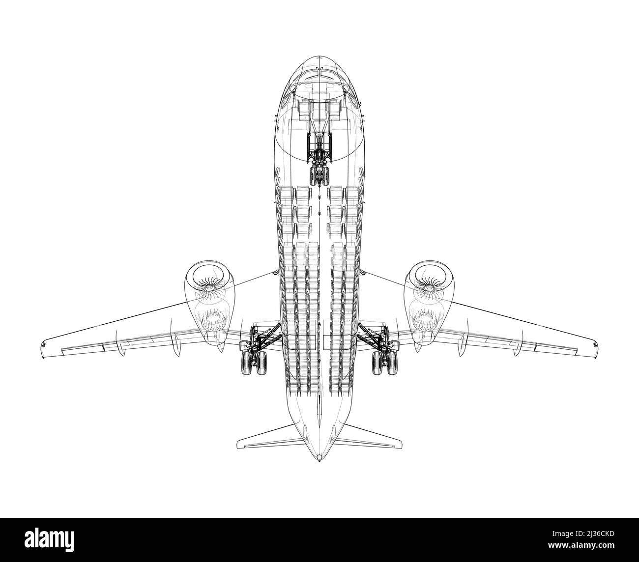 Airplane wing blueprint Cut Out Stock Images & Pictures - Alamy